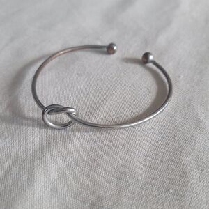 Adjustable Silver Knot Bracelet